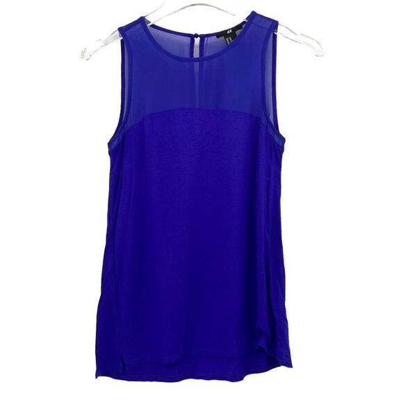 H&M Women’s Indigo Sheer Top Tank, Size XS - Picture 2 of 7